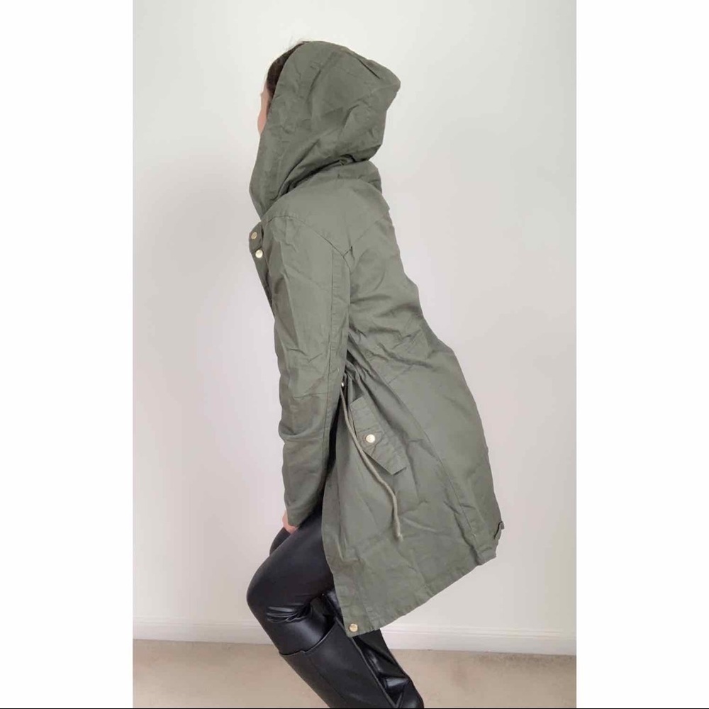 UTILITY CARGO HOODED JACKET - DARK OLIVE - Picture 9 of 12